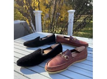 Gucci Boat Shoes And Velvet Del Toro Men's Loafers - Sz 11/12