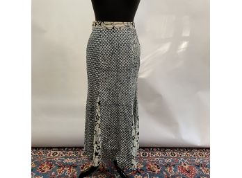 A Long Cotton Batik Skirt By Henry Lehr For Sunset - Lovely Detail, Sz XL