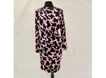 A Diane Von Furstenberg Silk Draped Shirred Dress - Sz P