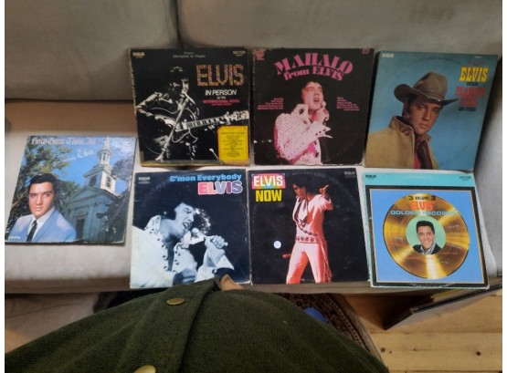 Lot Of 7 Classic Elvis Presley Record Albums
