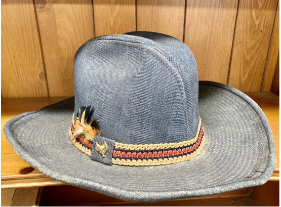 Vintage The Rustler Cowboy Style Hat Used Condition Size 7?