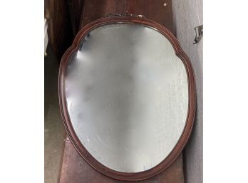 Beveled Mirror In Mahogany Frame Mirror Frame Has Damage On Top