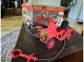 Vintage 1950's REVELL Maxwell Auto Action Pull Toy Car With Box Has Multiple Actions