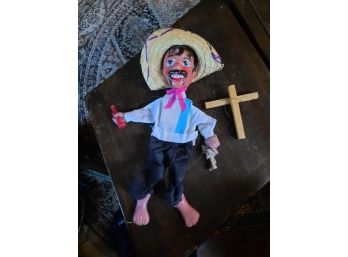 Vintage 14' Mexican Marionette Character (1960s) Is New In Original Poly Bag With Old Walt Disney Company