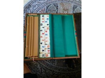 Nice Old Rummy Game In Faux Leather Carry Case In Very Good Condition.