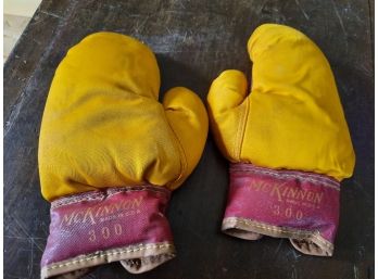 Vintage 1940's McKinnon 300 Children's Boxing Gloves. They Are In Great Shape Missing Laces