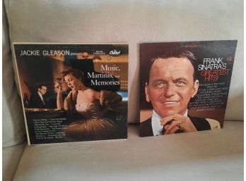 Vintage Frank Sinatra & Jackie Gleason Record Albums  Mint