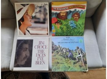 Lot Of 4 Classic Rock / Soft Rock Record Albums (Joan Baez, Jim Croce & Others)