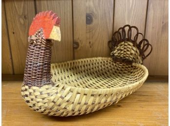 Turkey Basket For Thanksgiving Can Hold Fruit And Or Nuts