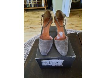 Vintage Calvin Klein Women's Gray Suede High Heels In Box