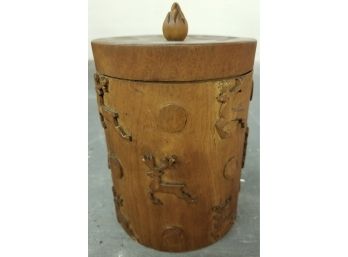 Wooden Jar With Lid