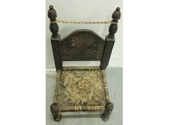 Small Antique Woven Seat Chair
