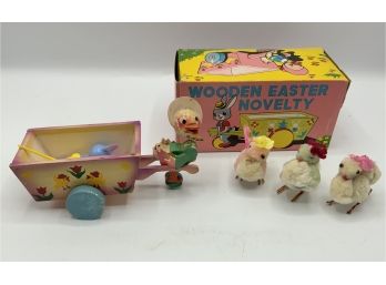 Vintage Wooden Easter Novelty W/box