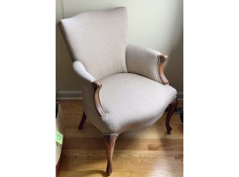 Nice Upholstered Chair - Beige And Cranberry
