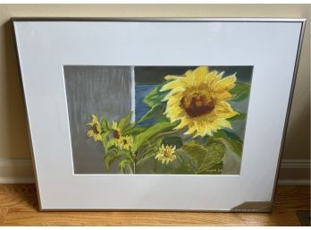 Joyce Greenfield Watercolor ~ Monhegan Sunflowers 2002 ~