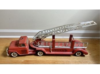 Vintage Buddy L #3 Ladder Truck ~ Pressed Steel ~