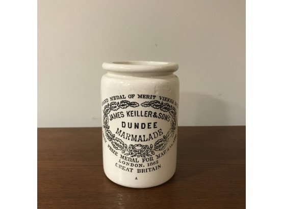 Antique James Keiller & Sons DUNDEE Marmalade Jar / Stoneware Crock (c. 1910-20s)
