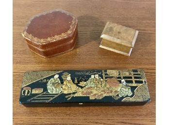 Unique Collection Of 3 Small Trinket / Jewelry Boxes