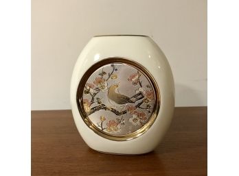 'Art Of Chokin' 24K Gold Edged Porcelain Japanese Vase