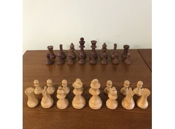 Beautiful Wooden Set Of Chess Pieces