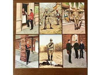RARE Rudyard Kipling 'Kipling's Soldiers' Vintage Postcard Set. Painting By Bryan Fosten (1988)