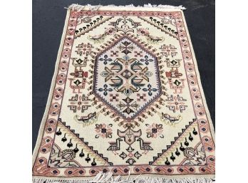 A Hand Knotted Rug In Wool - 43x60