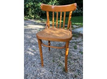 Single Bentwood Back Chair With Cane Seat