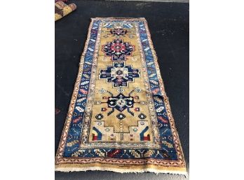 An Antique Hand Knotted Persian Rug 41 X 105