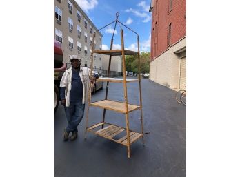 Antique Industrial Rack From Terrain - So Cool - Almost 9'