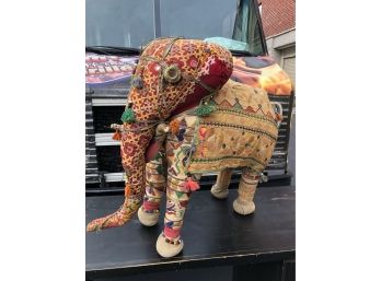 A Vintage Indian Textile Elephant - Personality!!
