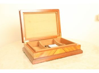 Hand Laid Parquetry Humidor With Paradigm System Humidifier And Cutters