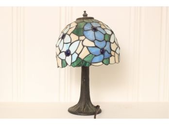 Vintage Stained Glass Lamp- Marked 'TIFFA-MINI' On Base