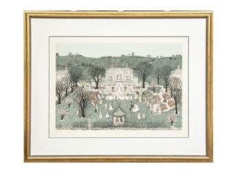 Cuca Romley Pencil Signed Limited Edition Hand Colored Etching