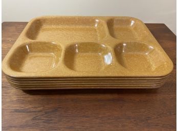 Set Of Six Vintage Five Section Food Trays By US BOLTA