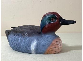 Vintage Duck Decoy With Glass Eyes