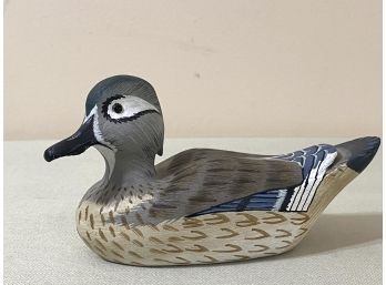 Small Wooden Duck Decoy Signed