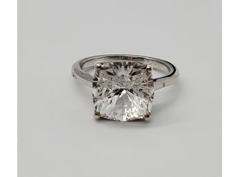 Swarovski Crystal Ring In Platinum Over Sterling
