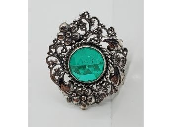 Bali Emeraldine Quartz Ring In Sterling