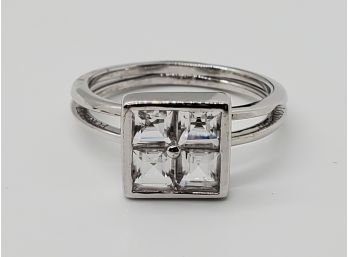 Petalite Ring In Platinum Over Sterling