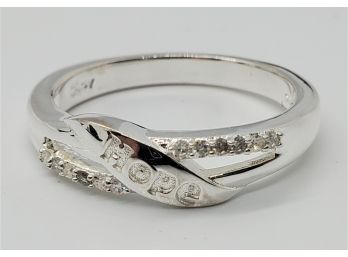 Diamond Ring In Sterling Silver