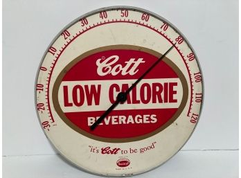 Vintage Rustic Cott Low Calorie Metal Outdoor Thermometer
