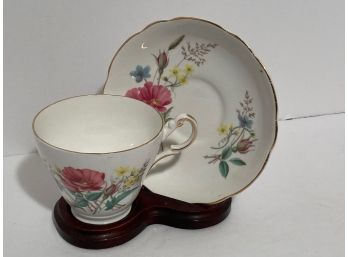 Vintage Regency English Bone China Tea Cup And Saucer