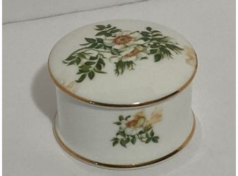 Oakley China Small Round Lidded Floral Trinket Box