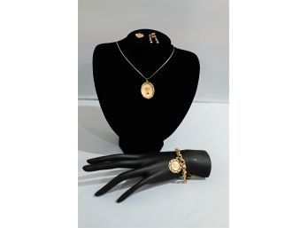 14k Gold Bracelet, Necklace And Charms
