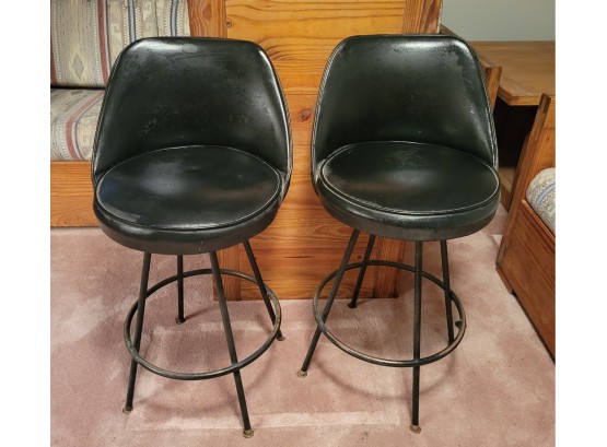 Pair Of Black Counter Height Stools