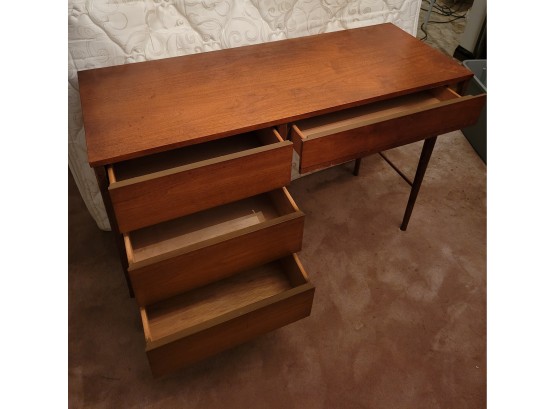 MCM Wood Desk With 4 Drawers