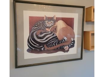 Cat Art #7  -  J. S. Perry Print Snugglers