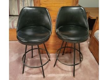 Pair Of Black Counter Height Stools