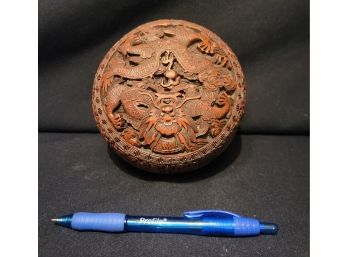 Carved Dragon Wooden Trinket Box