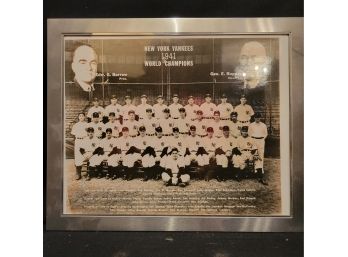Yankee Stadium 1941 World Champions Team Photo